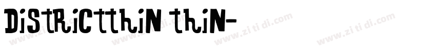 DistrictThin Thin字体转换